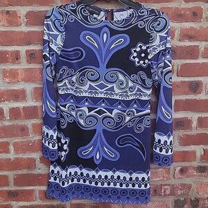 INC  abstract bodycon dress